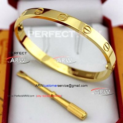 Perfect Replica Cartier Love Bracelet All Gold Bracelet